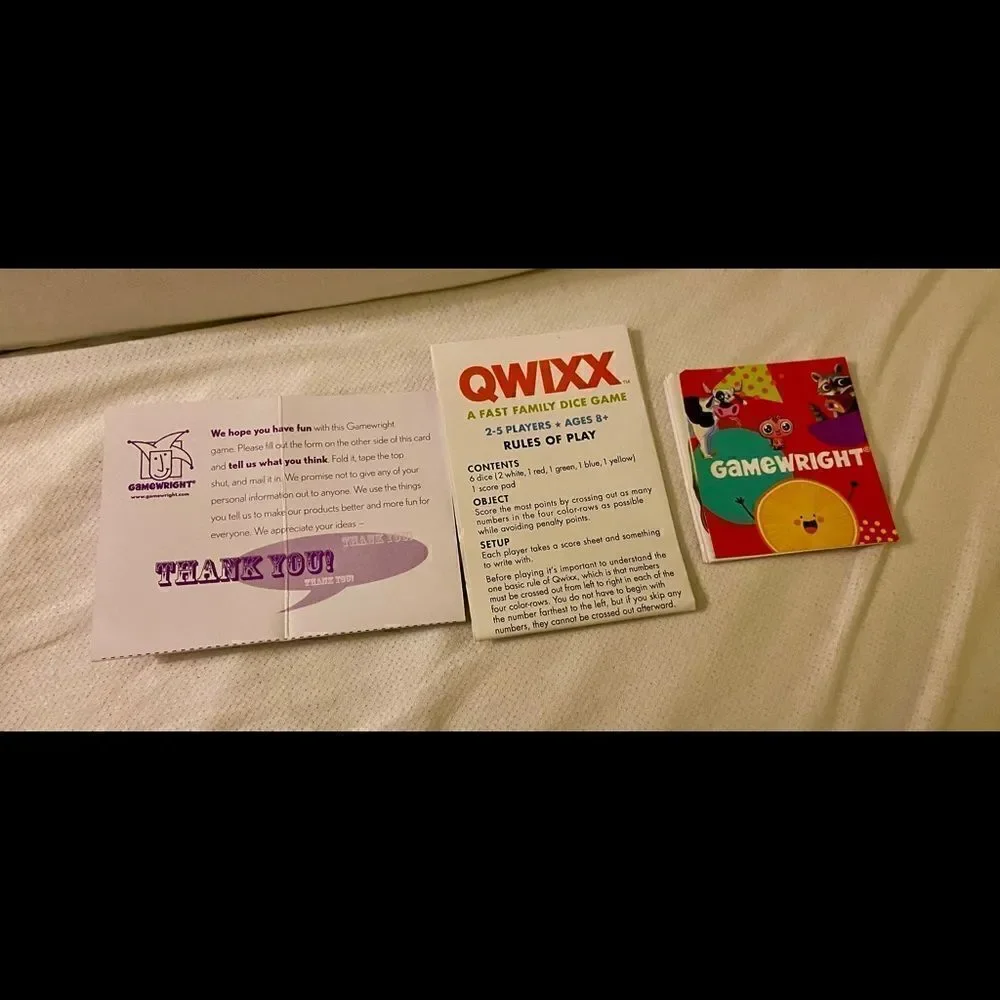 Qwixx A Fast Family Dice Game New with Tags